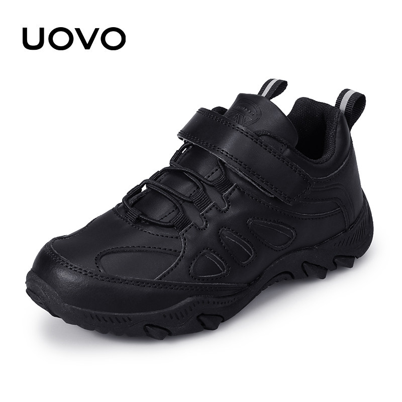 UOVO2026春夏新款PU皮鞋防滑防水男童户外运动鞋登山徒步休闲鞋女