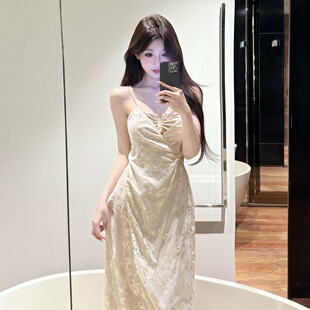 比基尼分体泳衣女小胸聚拢性感纯欲风 绝美氛围感长裙度假2025新款