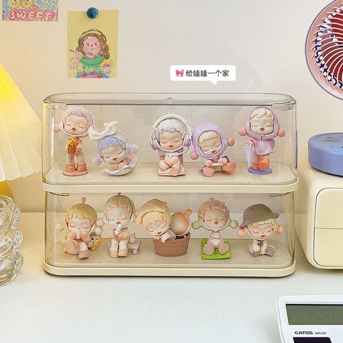盲盒收纳展示架手办展示柜透明小公仔摆件盒亚克力适用于泡泡玛特