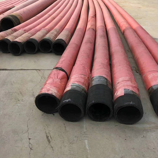 泥浆管船用吸沙抽沙砂浆输送管软管大口径钢丝胶管带法兰橡胶管