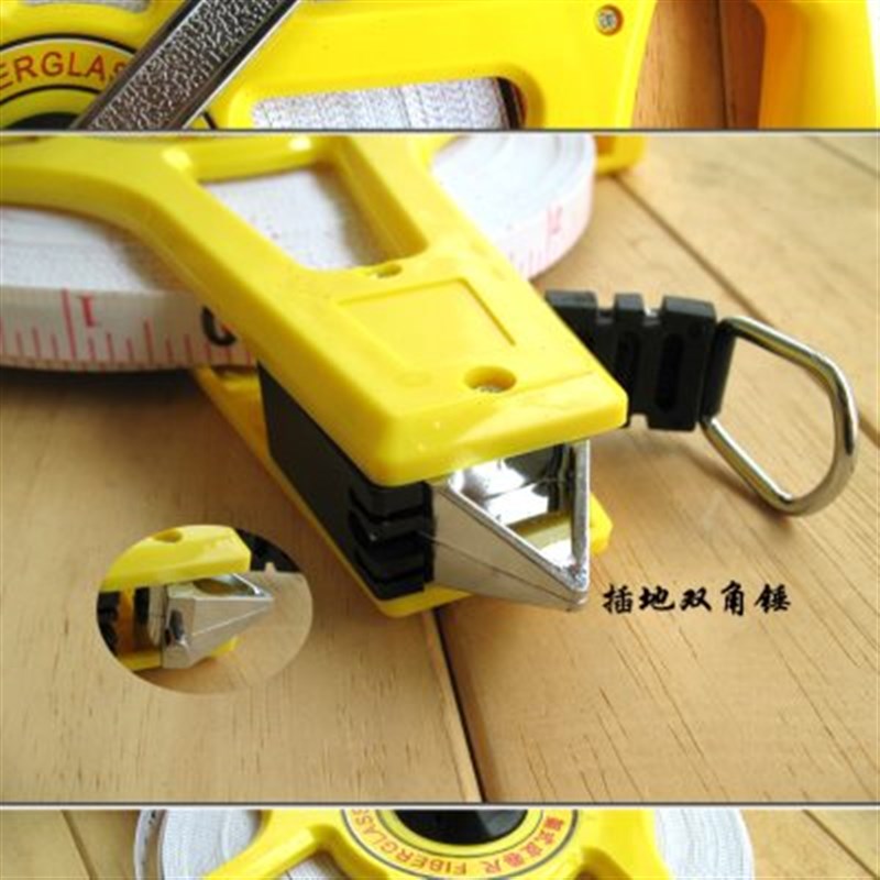 波斯工具玻璃纤维架式皮卷尺30米50米100米皮尺工程尺/纤维尺