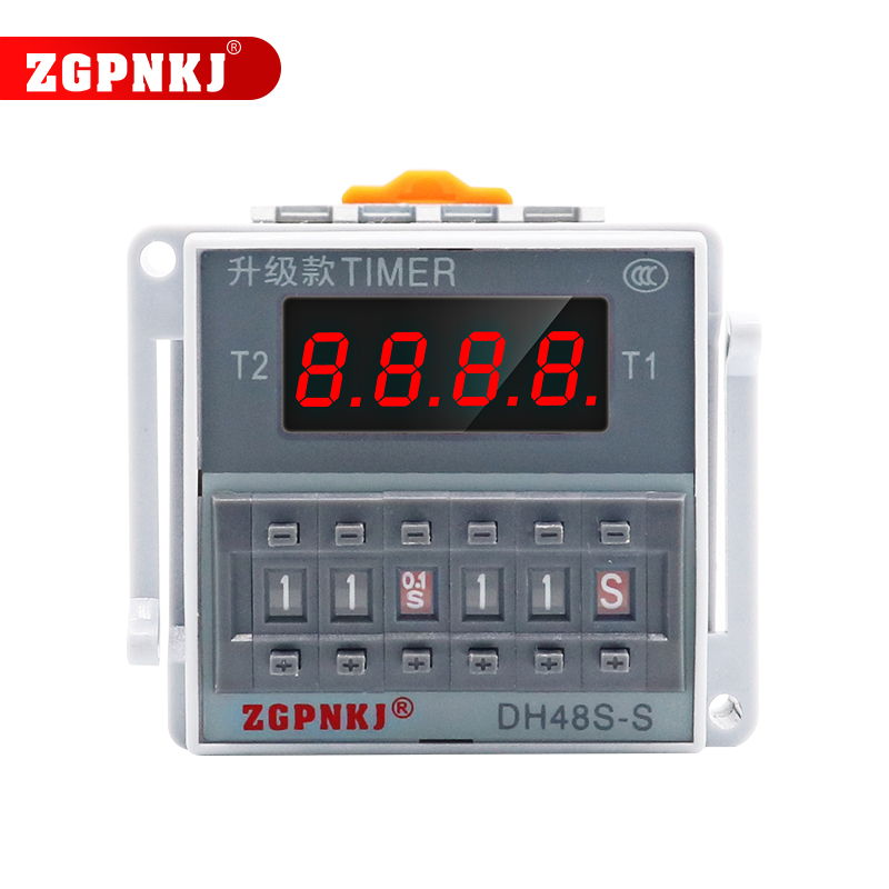 DH48S-S-2Z高精度数显循环时间继电器两组输出延时控制器开关220V