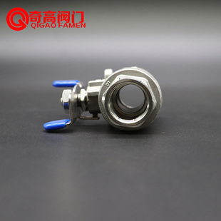 厂家直销不锈钢球阀6分蝶柄两片式阀门内螺纹管道碟柄阀4分重型
