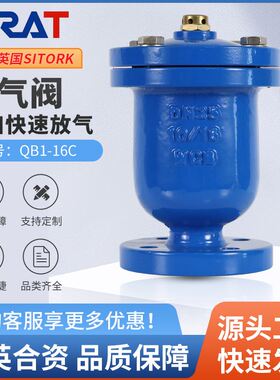 QB1单口快速排气阀P41X法兰进气排气两用DN25 32 40 50 65 80 100