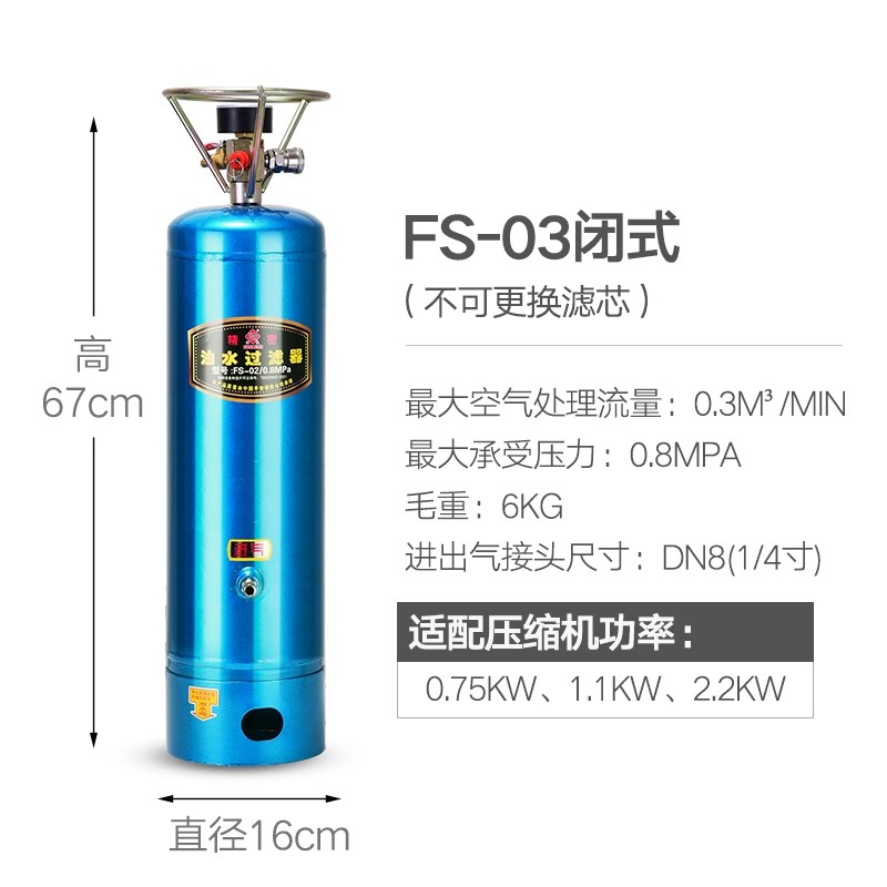 气泵空压机用油水分离器小型压缩空气净化喷漆气动除水精密过滤器
