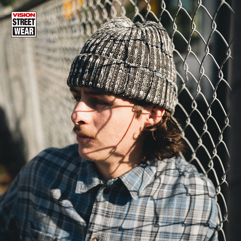 VISION官方 美式复古经典混纱毛线帽针织瓜皮帽冷帽男女秋新款