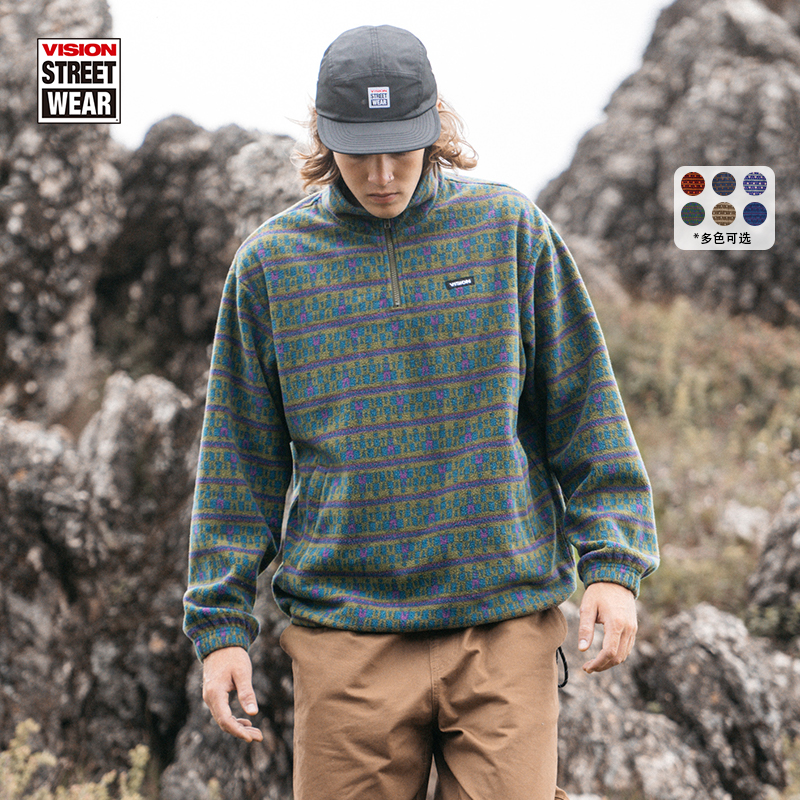 VISION摇粒绒拉链卫衣