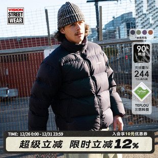 VISION官方 面包羽绒服男女2色 Teflon科技三防90鸭绒短款