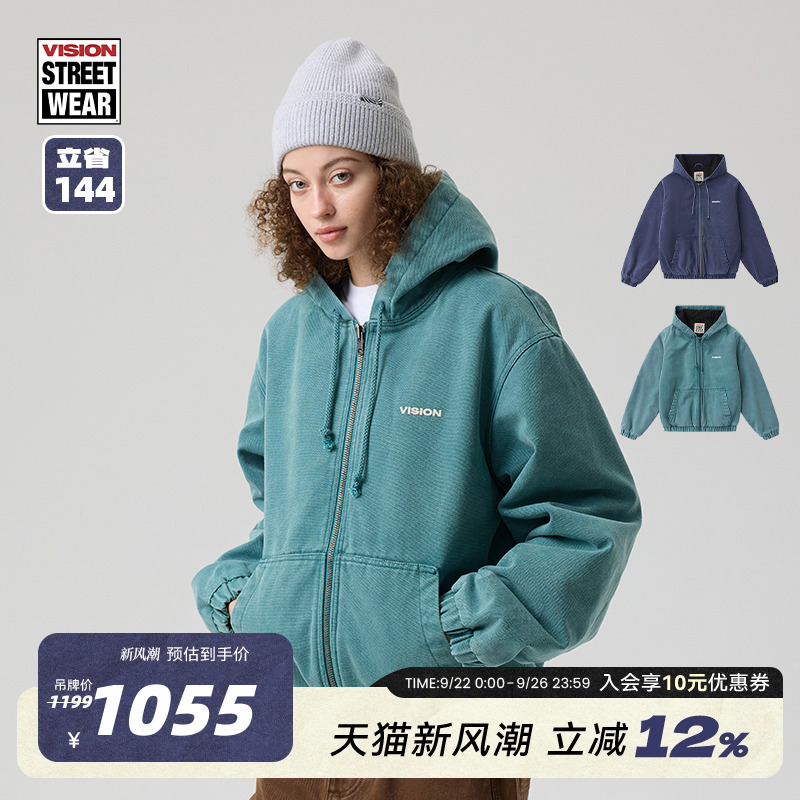 VISION官方美式复古棉服夹克外套