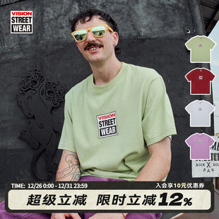 T恤男女春夏新款 VISION官方 LOGO印花重磅宽松短袖 小BOX 多色 经典