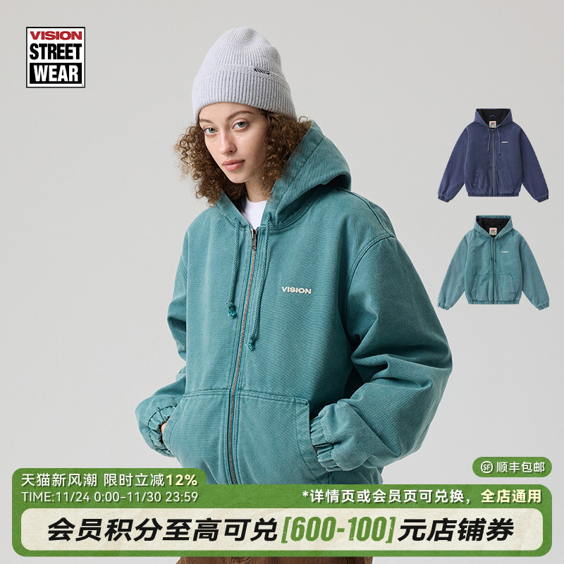 VISION官方美式复古棉服夹克外套