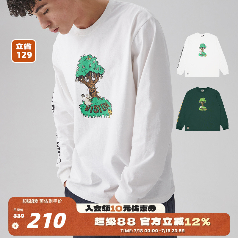 VISION经典印花长T运动T恤