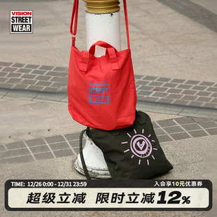 帆布包通勤斜挎托特包单肩包25新款 街头工装 美式 VISION官方