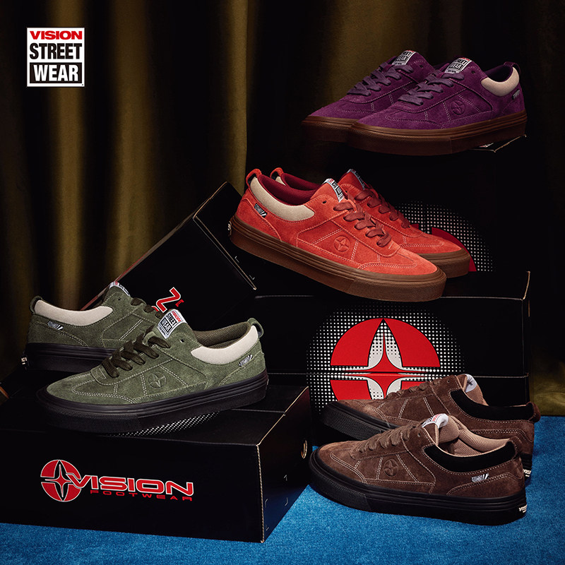 VISION官方 CHOPPER系列丝光全反毛皮经典复古T头滑板鞋多色可选