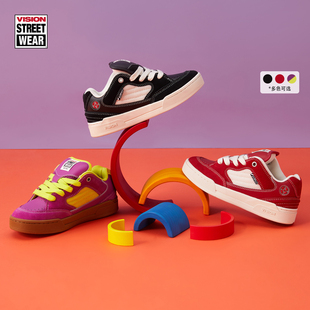 VISION KIDS官方 SAVVY经典黑低帮面包鞋板鞋男童女童运动鞋