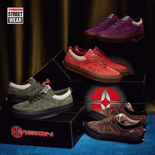 VISION官方 CHOPPER系列丝光全反毛皮经典复古T头滑板鞋多色可选