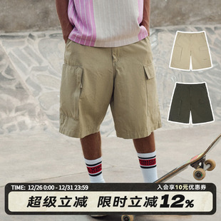 短裤 复古重磅水洗多袋宽松休闲工装 男女春夏两色 美式 VISION官方