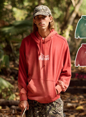 VISION官方 PSYCHO FAMILY胶囊系列美式复古水洗连帽卫衣男女秋款