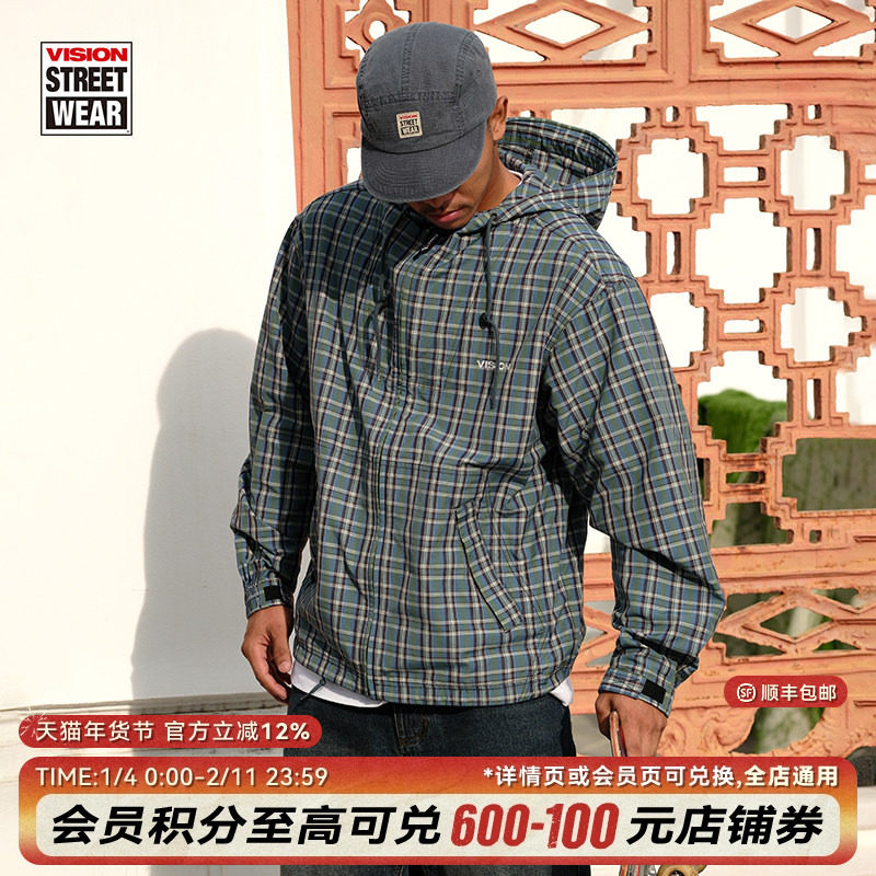VISION官方 美式复古街头潮流户外连帽开衫夹克运动外套男女新款,运动服/休闲服装,运动茄克/外套,淘宝优惠券,粉丝福利购,淘宝优惠卷