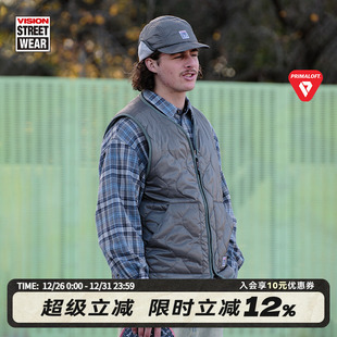 VISION官方 Primaloft®棉葫芦纹双面穿夹棉马甲外套男女秋新款
