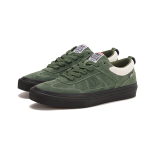 VISION官方 CHOPPER系列丝光全反毛皮苔藓绿复古T头滑板鞋