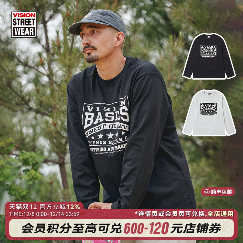 VISION宽松长袖运动T恤