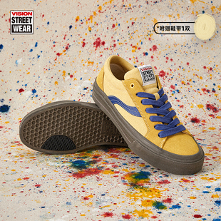 滑板鞋 VISION 男女 PRO撞色暴力黄低帮翻毛皮帆布鞋 ASTLEY ODD