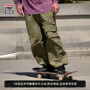 裤 复古BAGGY满印沙砾图案水洗宽松阔腿工装 美式 VISION官方