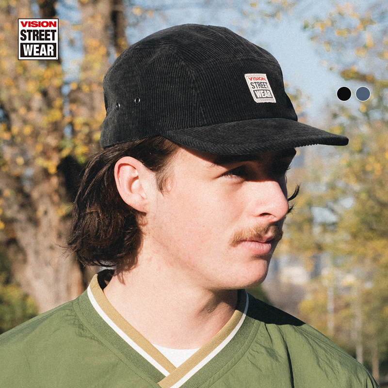 VISION官方 美式复古BOGO灯芯绒五片帽软顶棒球帽男女秋新款