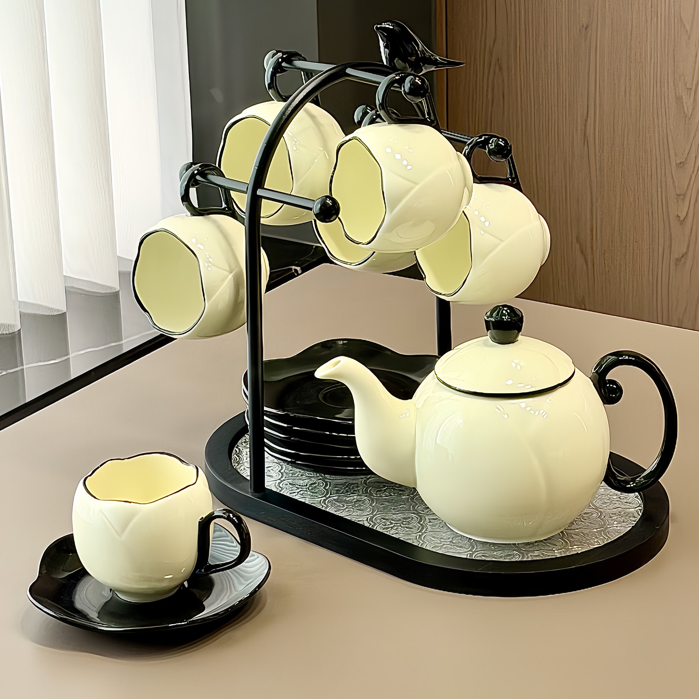 术本陶瓷泡茶壶家用待客茶杯冷水壶茶具水具套装乔迁新居搬家礼物