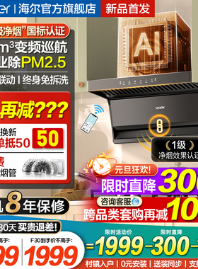 海尔leader顶侧双吸抽油烟机家用厨房大吸力吸油烟机抽烟机F28