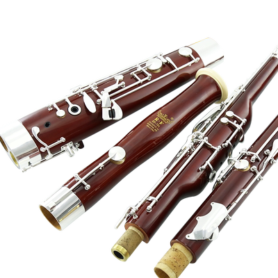德国ROFFEE C调巴松大管枫木镀银按键四节乐团专业演奏级BASSOON