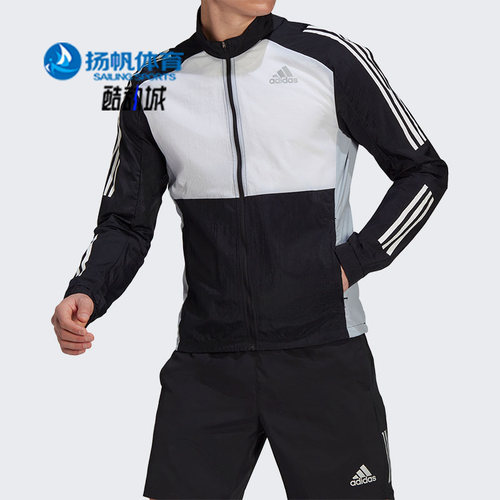 阿迪达斯跑步男子运动外套