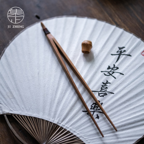 集正竹制尖尖茶夹茶道零配