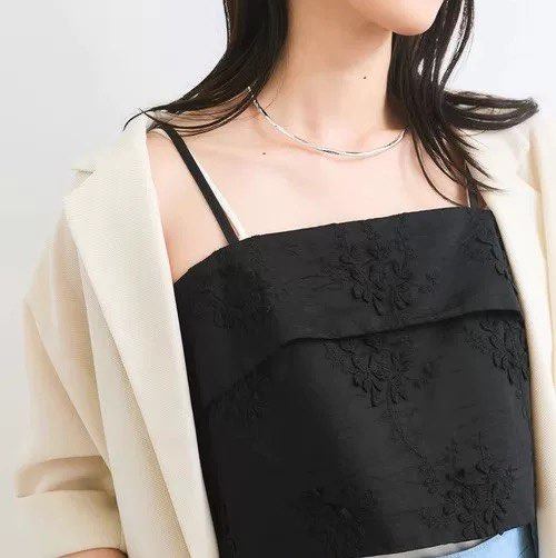 460，立体刺绣吊带抹胸叠穿