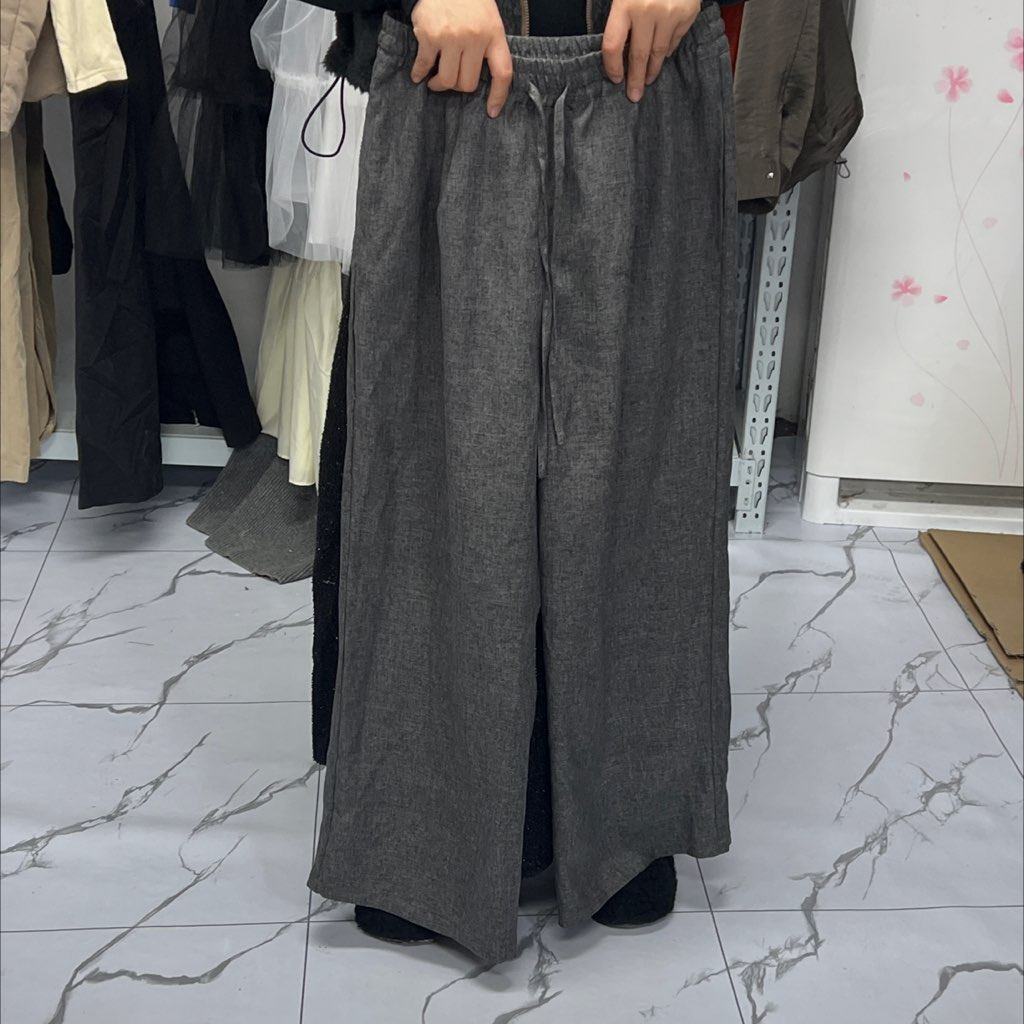 64，灰色高腰阔腿裤，腰围弹力,女装/女士精品,休闲裤,淘宝优惠券,粉丝福利购,淘宝优惠卷