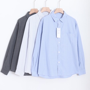 衬衫 D19060日单26年新款 客供单排扣宽松显瘦好搭配女通勤休闲长袖