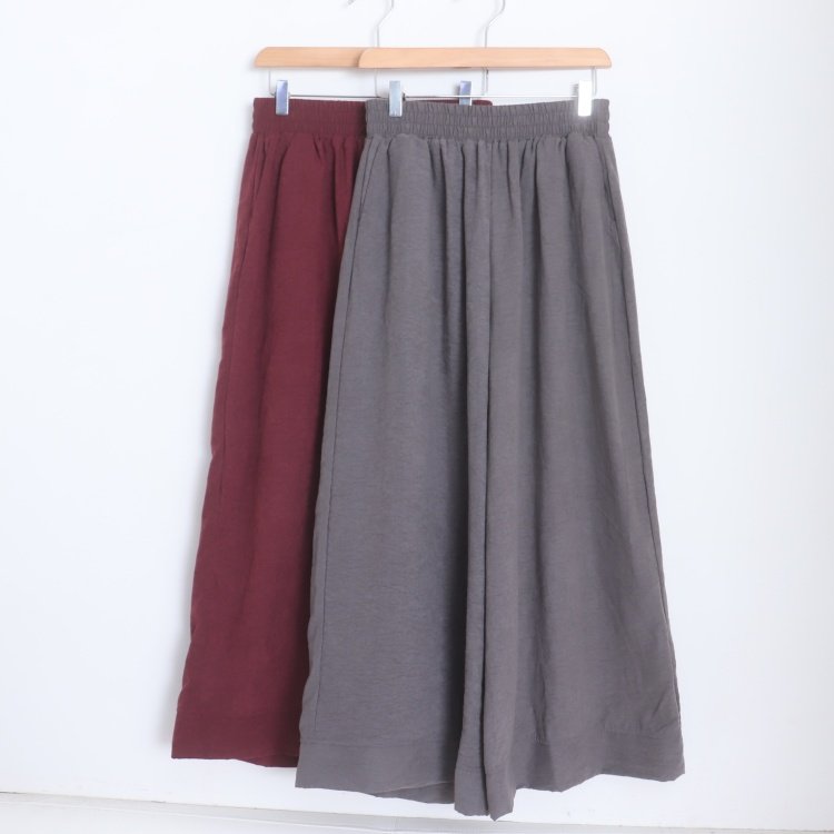 D16080日单新款通勤松紧高腰宽松显瘦长裤女纯色气质休闲阔腿裤