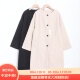 D06061日单客供料秋冬款 圆领单排扣宽松休闲女长款 气质呢子外套