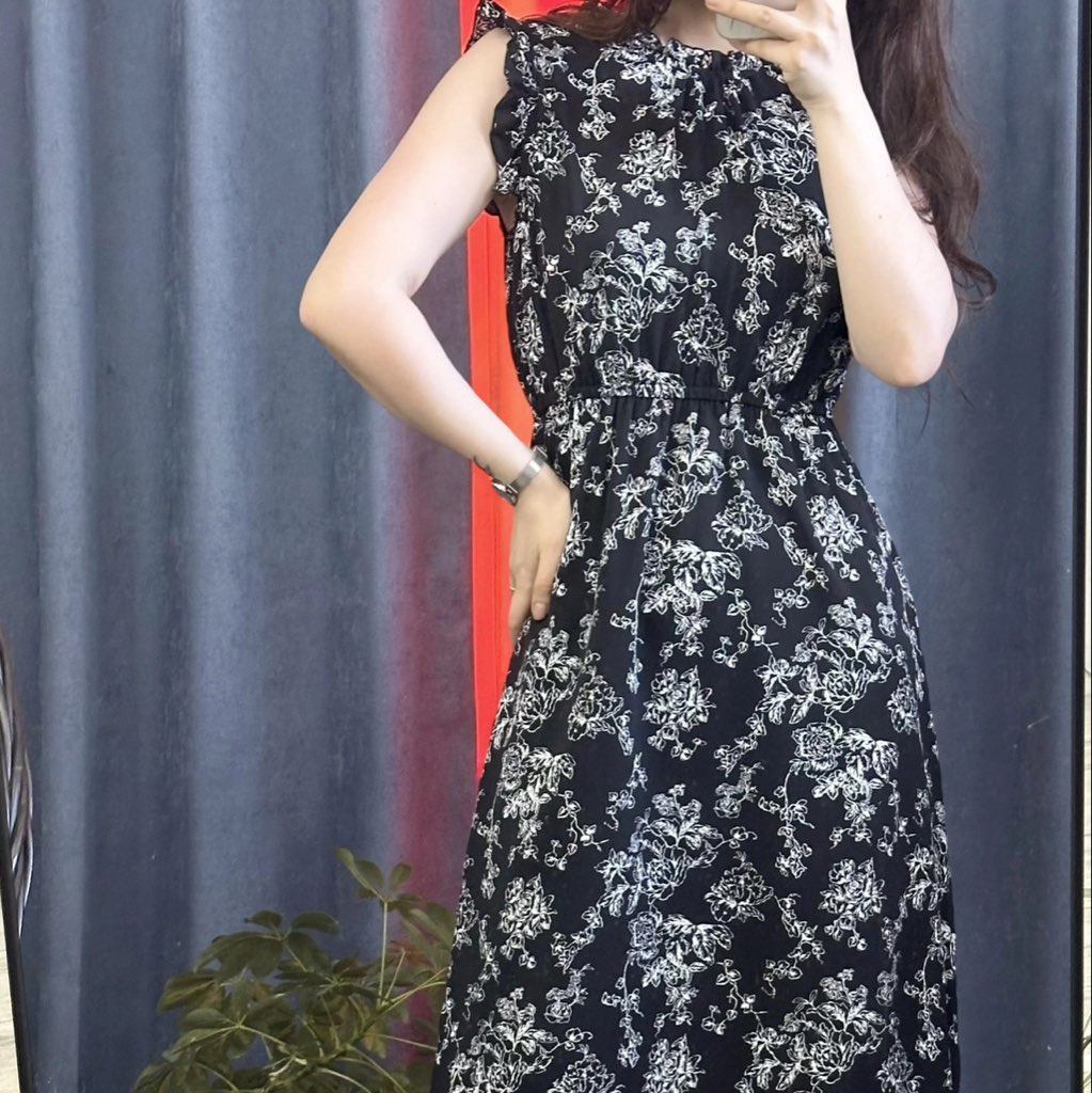 333，S码 黑色 GL夏季碎花连衣裙 甜美印花松紧腰,女装/女士精品,连衣裙,淘宝优惠券,粉丝福利购,淘宝优惠卷