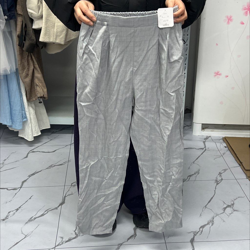 211，60-96腰围，92长，格纹裤子