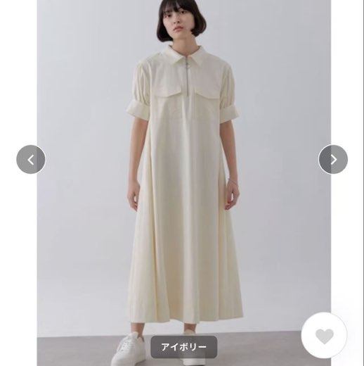 225，16280日元 li mue 奶白色连衣裙 均码