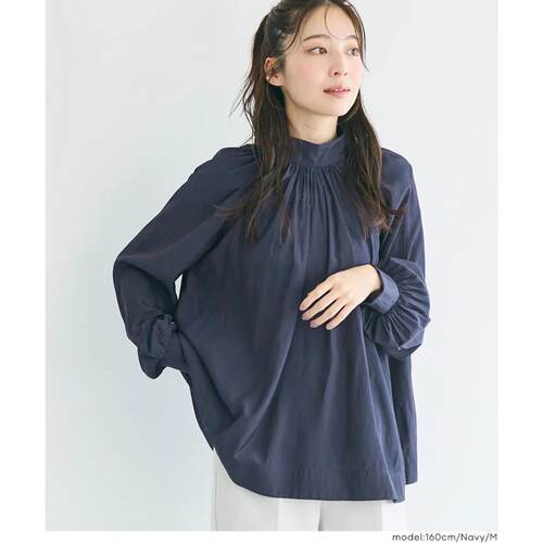 A17031日单新款后系带圆领套头宽松显瘦女纯色甜美气质长袖衬衫
