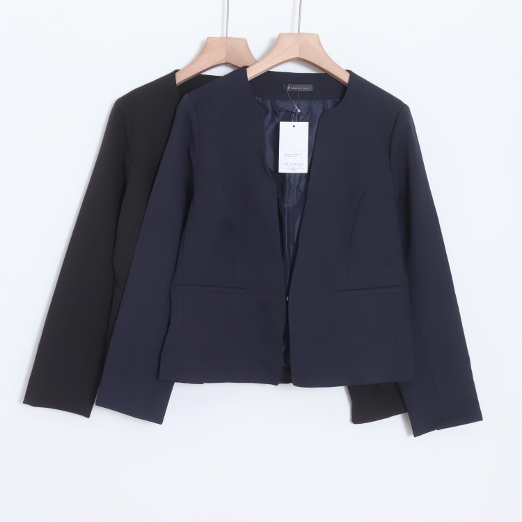 D03023日单秋新款单挂扣微宽松显瘦好搭配女气质通勤短款西装外套