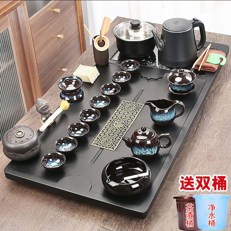 全自动紫砂茶具套组防烫烧水壶一体茶台大号茶盘家用客厅简约茶道