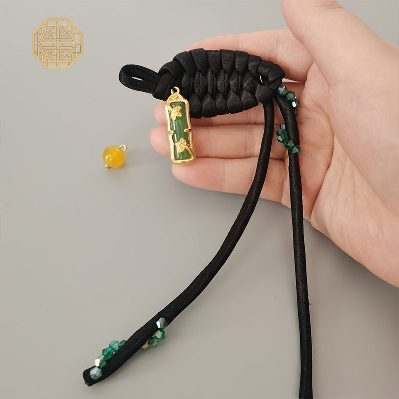 长尾鱼骨扣盘扣旗袍扣子复古中国风流苏麦穗中式民族装饰汉服布扣