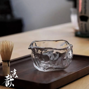 清欢丨饴山琉璃公道杯原创手工吹制高档分茶器家用抹茶碗透明茶海