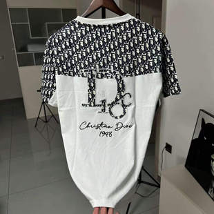 休闲半袖 精品拼接贴布刺绣短袖 t轻奢高端撞色字母T恤帅气百搭男士