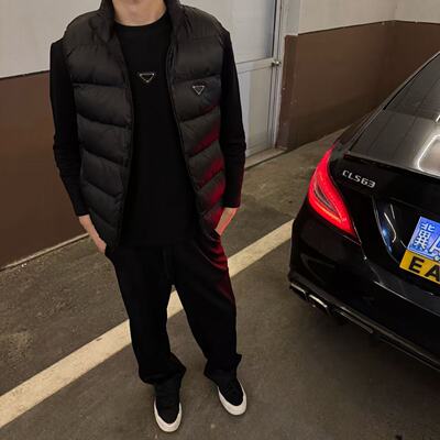 潮流拉链立领羽绒棉服马甲