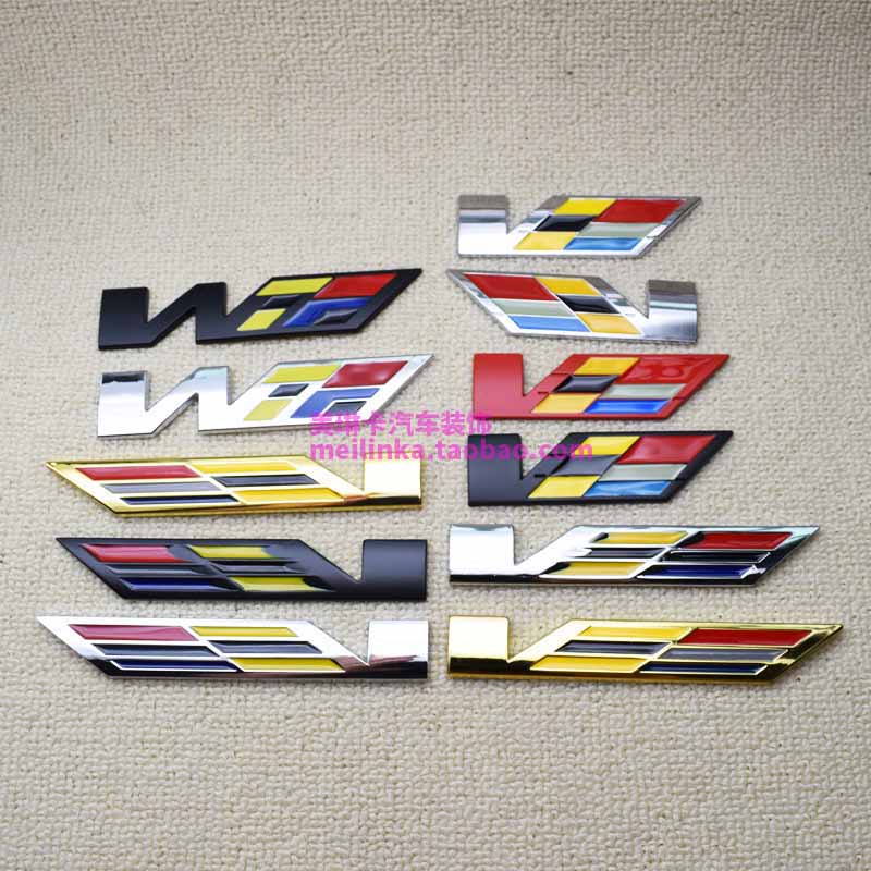 装饰贴凯迪拉克V标进口标